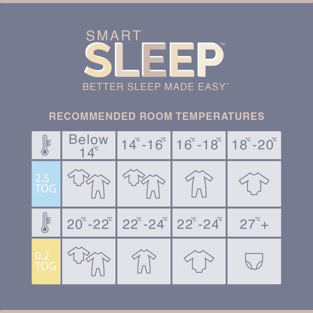 Smart Sleep Zip Up Swaddle 2.5TOG - 6-18 months, 18-36 months
