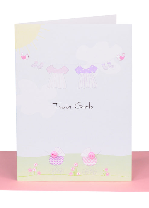 Twin Girls Greeting Card