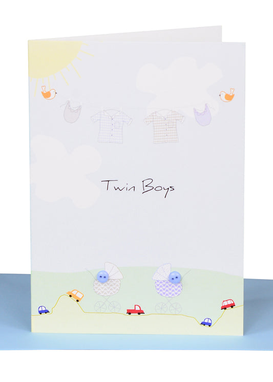 Twin Boys Greeting Card