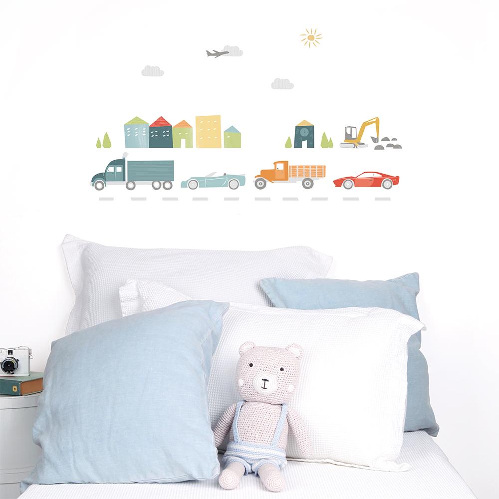 Cars and Trucks Fabric Wall Decal Stickers