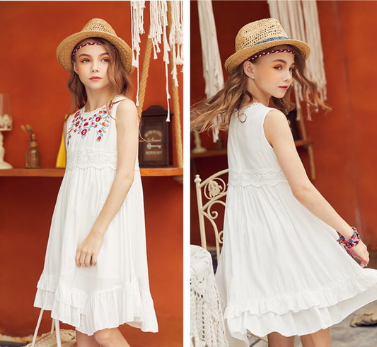 Wendy's White Summer Dress 165cm height only!