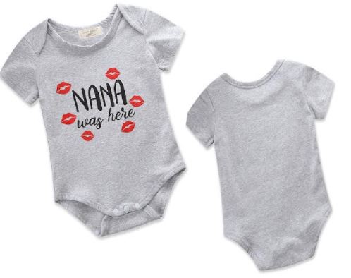 Nana Was Here Onesie