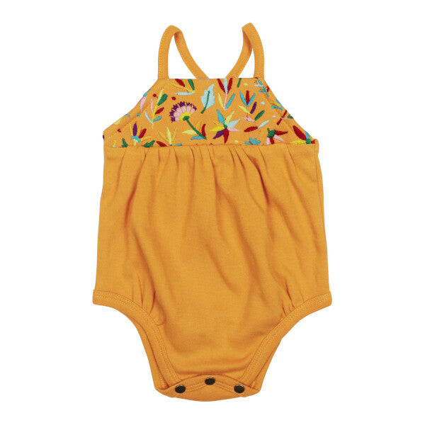 L'oved Baby Embroidered Criss Cross Bodysuit