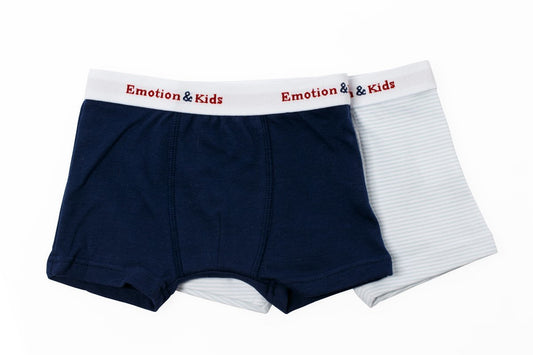 Navy and Blue Stripe Boxer Shorts Set - 2 Pack