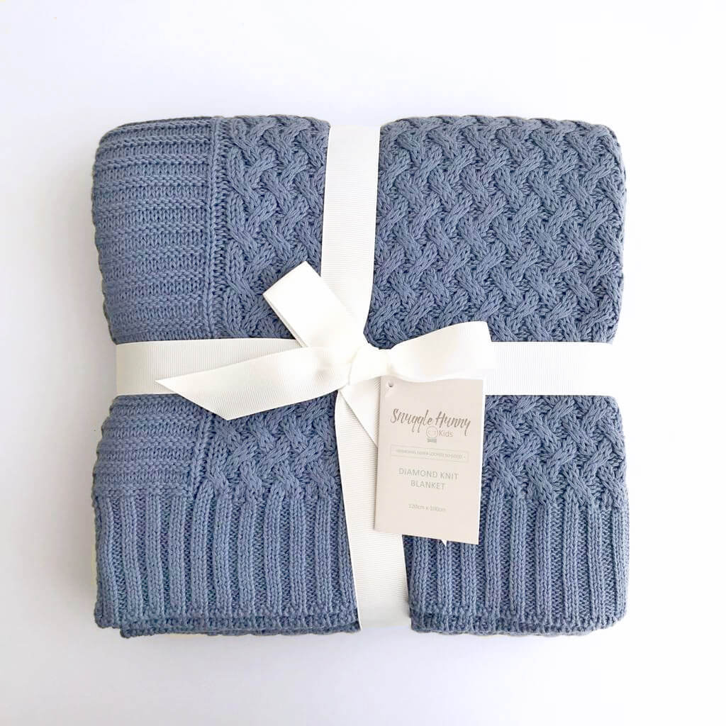 Diamond Knit Baby Blanket