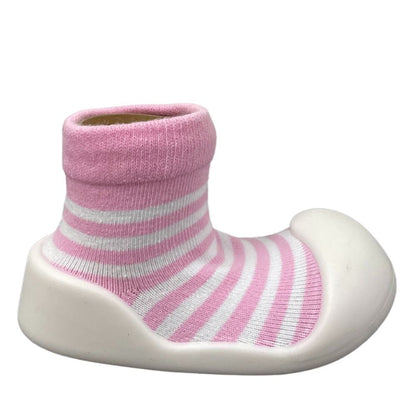 Little Eaton Rubber Soled Shoes - Pink Stripe