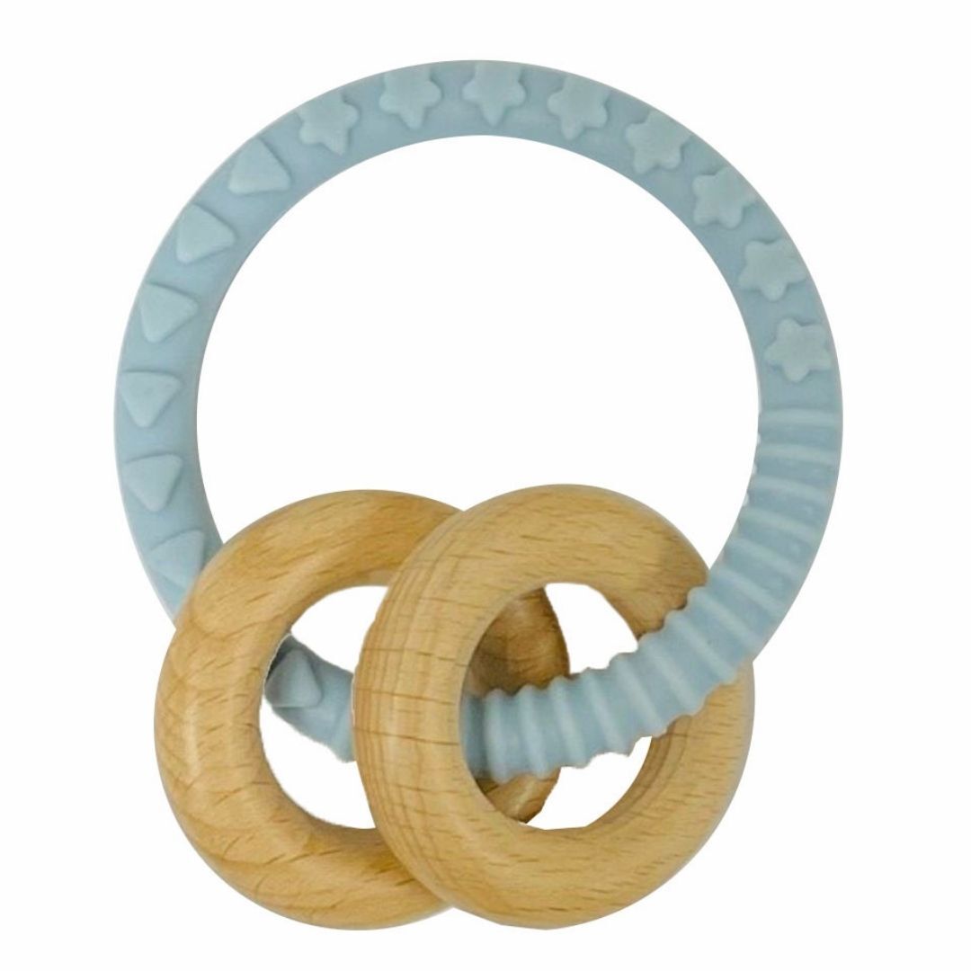 Teether Silicone Wood Rings
