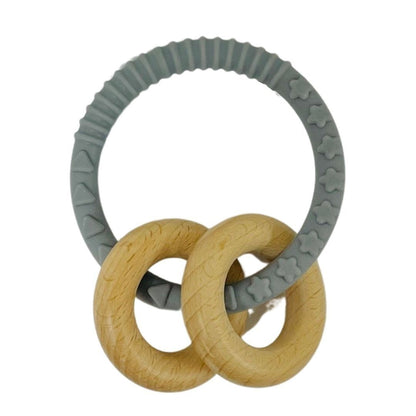 Teether Silicone Wood Rings