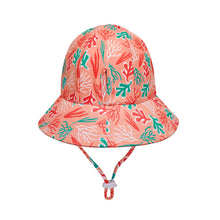 Load image into Gallery viewer, Girls Swim Hat Legionnaire and Bucket Style - Coral