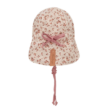 Reversible Linen Harlow/Rosa Flap Cap