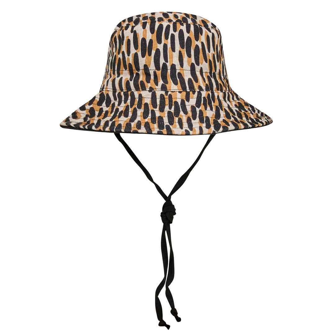 Reversible Linen Zuri/Ebony Bucket Hat