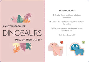 Sassi Dinosaur Games - Puzzle , Book and Wooden Dinosaurs