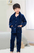 Load image into Gallery viewer, Navy Blue Winter Warm PJ&#39;s 5-6 years only!