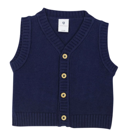 Smart Style Navy Knit Vest