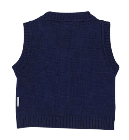 Smart Style Navy Knit Vest